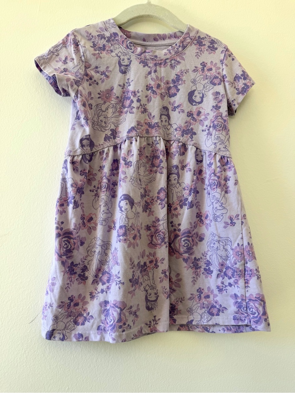 Disney Princess cotton-blend purple floral dress